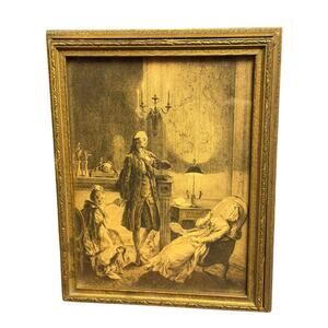 Antique French Jewelry Box Victorian Keepsake Box Hinged with Mirror